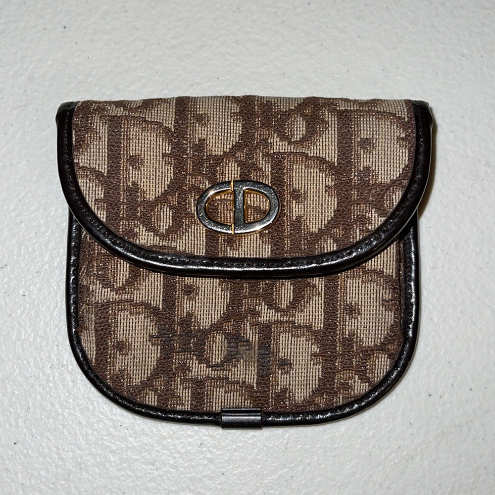 Vintage Christian Dior oblique coin wallet
